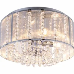 Lampe Turque-Luminaires Globo Lighting Plafonnier Globo GEMS Chrome, 4 lumières