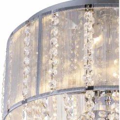 Lampe Turque-Luminaires Globo Lighting Plafonnier Globo GEMS Chrome, 4 lumières