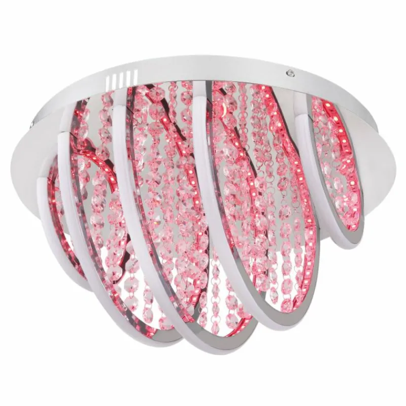 Luminaires Globo Lighting Plafonnier Globo GERT Clair, Blanc, 1 lumière, Changeur de couleurs