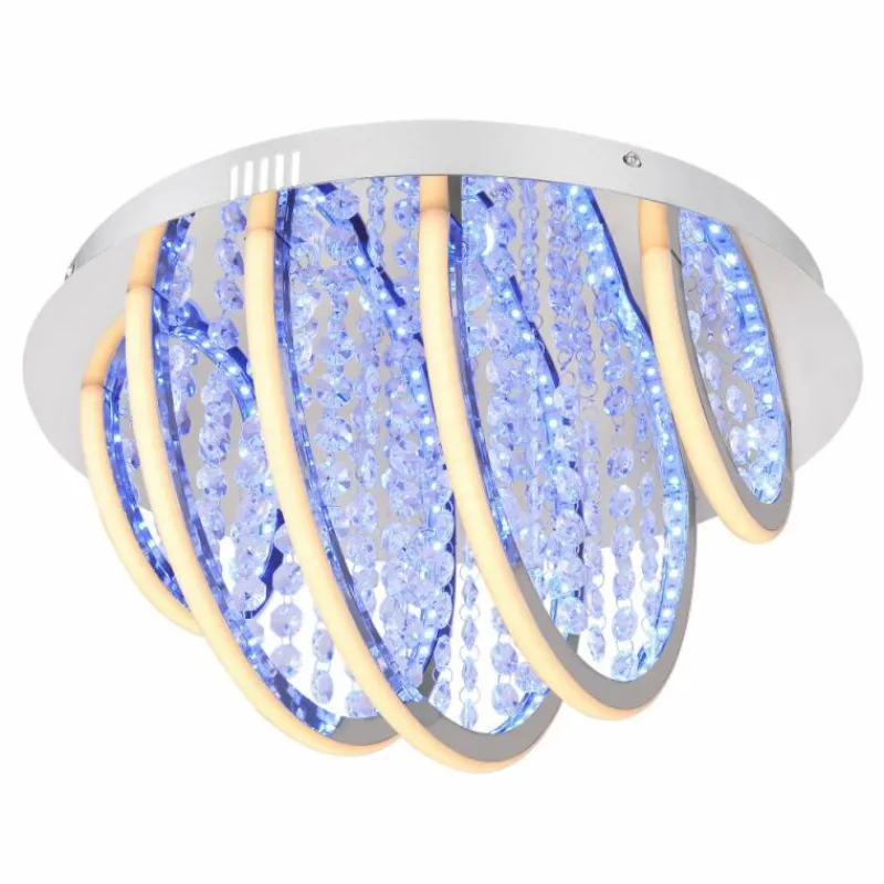 Luminaires Globo Lighting Plafonnier Globo GERT Clair, Blanc, 1 lumière, Changeur de couleurs