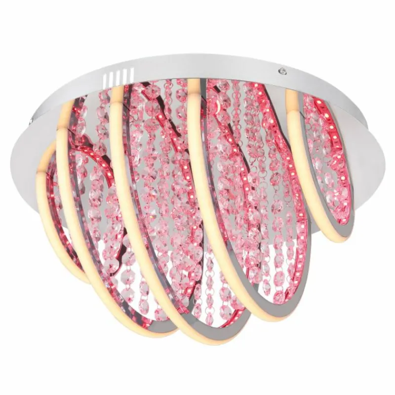 Luminaires Globo Lighting Plafonnier Globo GERT Clair, Blanc, 1 lumière, Changeur de couleurs