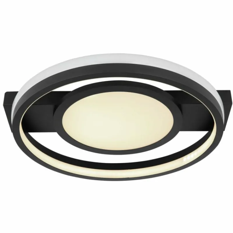 Luminaires Globo Lighting Plafonnier Globo GISELL LED Noir, 1 lumière, Télécommandes, Changeur de couleurs* Éclairage Led