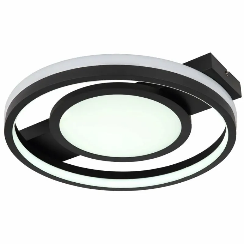 Luminaires Globo Lighting Plafonnier Globo GISELL LED Noir, 1 lumière, Télécommandes, Changeur de couleurs* Éclairage Led