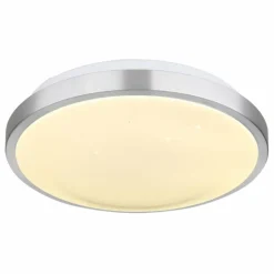 Luminaires Globo Lighting Plafonnier Globo GREGORY LED Aluminium, Blanc, 1 lumière, Détecteur de mouvement* Éclairage Led