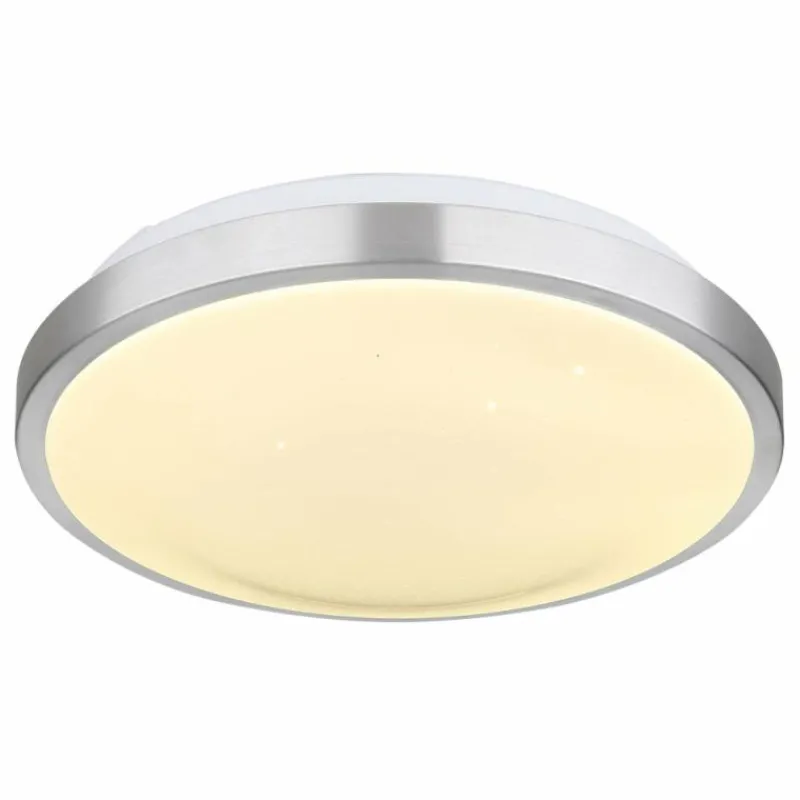 Luminaires Globo Lighting Plafonnier Globo GREGORY LED Aluminium, Blanc, 1 lumière, Détecteur de mouvement* Éclairage Led