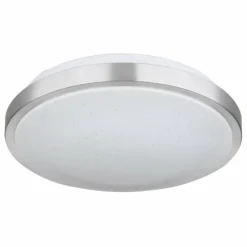 Luminaires Globo Lighting Plafonnier Globo GREGORY LED Aluminium, Blanc, 1 lumière, Détecteur de mouvement* Éclairage Led