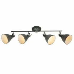 Luminaires Globo Lighting Plafonnier Globo Gris, 4 lumières* Spots Et Projecteurs