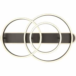 Luminaires Globo Lighting Plafonnier Globo GROUNI LED Titane, 1 lumière, Télécommandes* Éclairage Led