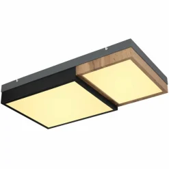 Lampes En Bois-Luminaires Globo Lighting Plafonnier Globo GUNDI LED Blanc, 1 lumière