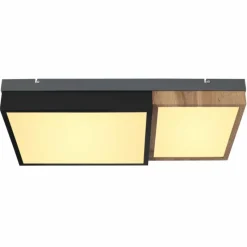 Lampes En Bois-Luminaires Globo Lighting Plafonnier Globo GUNDI LED Blanc, 1 lumière