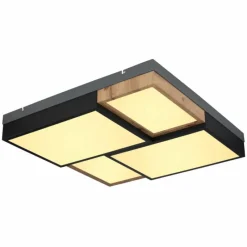 Lampes En Bois-Luminaires Globo Lighting Plafonnier Globo GUNDI LED Blanc, 1 lumière