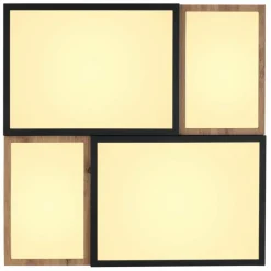 Lampes En Bois-Luminaires Globo Lighting Plafonnier Globo GUNDI LED Blanc, 1 lumière