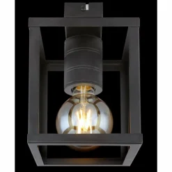 Lampes Industrielles-Luminaires Globo Lighting Plafonnier Globo HAGAR Noir, 1 lumière