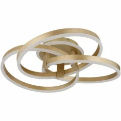 Lampes Dorées-Luminaires Globo Lighting Plafonnier Globo HERWIG LED Or, 1 lumière, Télécommandes