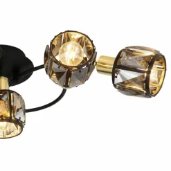 Lampes Dorées-Luminaires Globo Lighting Plafonnier Globo INDIANA Noir, 5 lumières