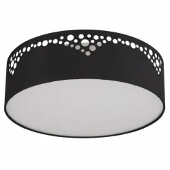 Lampes En Tissu-Luminaires Globo Lighting Plafonnier Globo INGEBORG Noir, 2 lumières