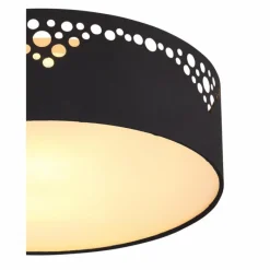 Lampes En Tissu-Luminaires Globo Lighting Plafonnier Globo INGEBORG Noir, 2 lumières