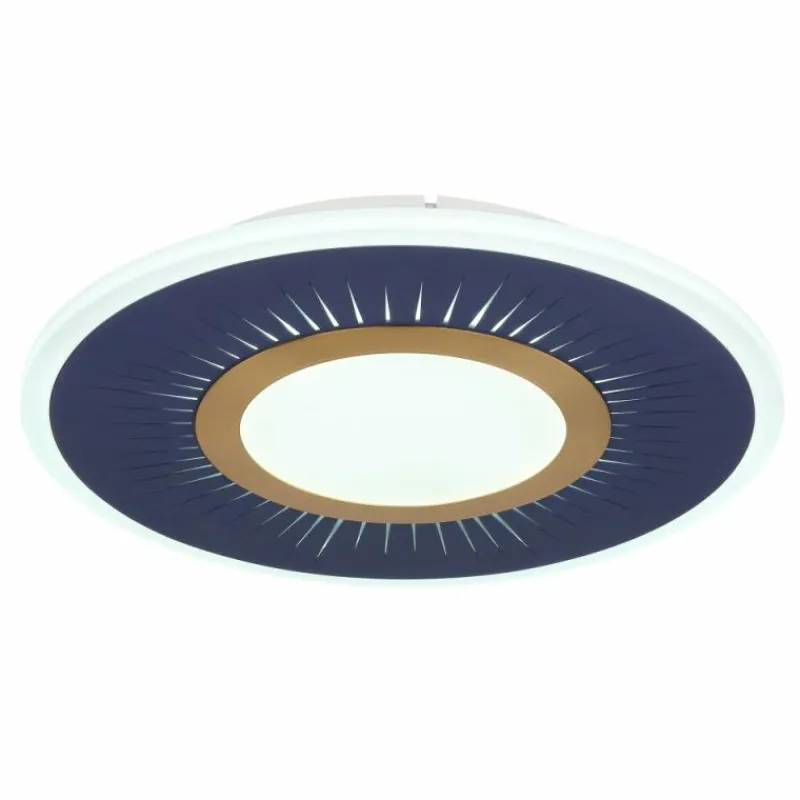 Luminaires Globo Lighting Plafonnier Globo INGOMAR LED Bleu, Blanc, 1 lumière, Télécommandes* Éclairage Led