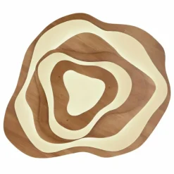 Lampes En Bois-Luminaires Globo Lighting Plafonnier Globo JACKS LED Bois foncé, Blanc, 1 lumière, Télécommandes