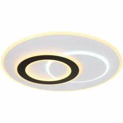 Luminaires Globo Lighting Plafonnier Globo JACQUES LED Noir, Blanc, 1 lumière, Télécommandes