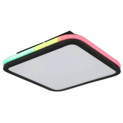 Luminaires Globo Lighting Plafonnier Globo JAXXI LED Noir, 2 lumières, Télécommandes, Changeur de couleurs