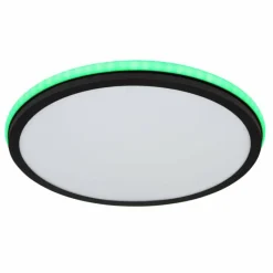 Luminaires Globo Lighting Plafonnier Globo JAXXI LED Noir, 2 lumières, Télécommandes, Changeur de couleurs