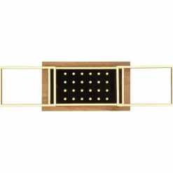 Lampes En Bois-Luminaires Globo Lighting Plafonnier Globo JIMBO LED Bois foncé, Noir, 2 lumières