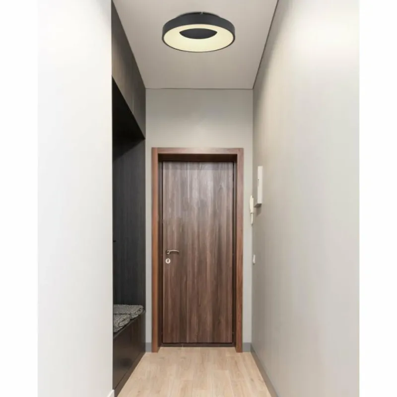 Luminaires Globo Lighting Plafonnier Globo JOLLI LED Noir, 1 lumière, Télécommandes* Éclairage Led