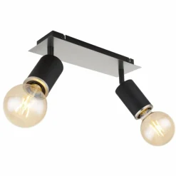 Luminaires Globo Lighting Plafonnier Globo JOSEBA Noir, 2 lumières* Plafonniers