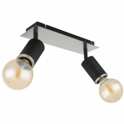 Luminaires Globo Lighting Plafonnier Globo JOSEBA Noir, 2 lumières* Plafonniers