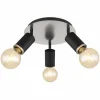 Luminaires Globo Lighting Plafonnier Globo JOSEBA Noir, 3 lumières* Plafonniers