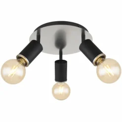 Luminaires Globo Lighting Plafonnier Globo JOSEBA Noir, 3 lumières* Plafonniers