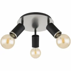 Luminaires Globo Lighting Plafonnier Globo JOSEBA Noir, 3 lumières* Plafonniers