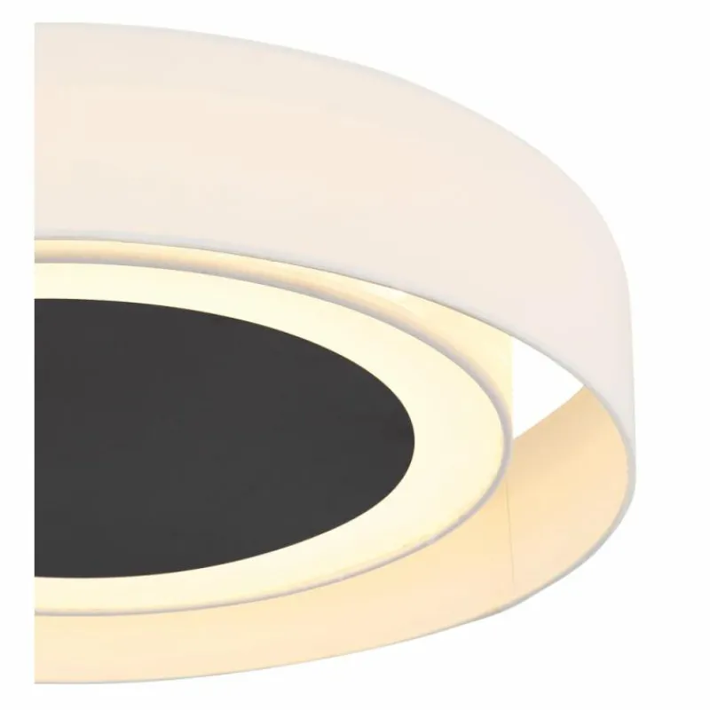 Lampes En Tissu-Luminaires Globo Lighting Plafonnier Globo JUDITH LED Blanc, 1 lumière