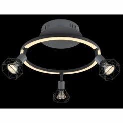 Luminaires Globo Lighting Plafonnier Globo JUTTA LED Noir, 1 lumière* Éclairage Led