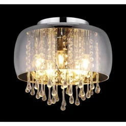 Lampe Turque-Luminaires Globo Lighting Plafonnier Globo KALLA Chrome, 5 lumières