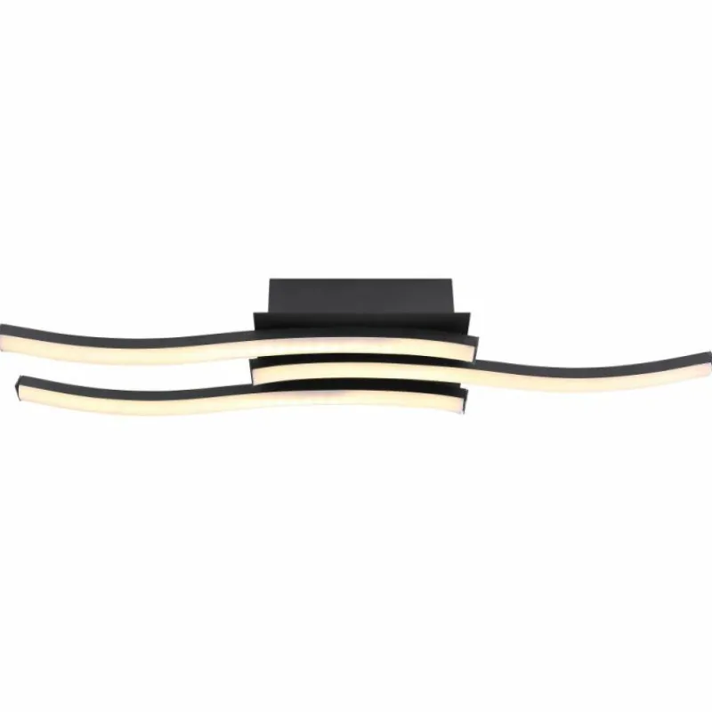 Luminaires Globo Lighting Plafonnier Globo KASIMIR LED Noir, 1 lumière* Éclairage Led