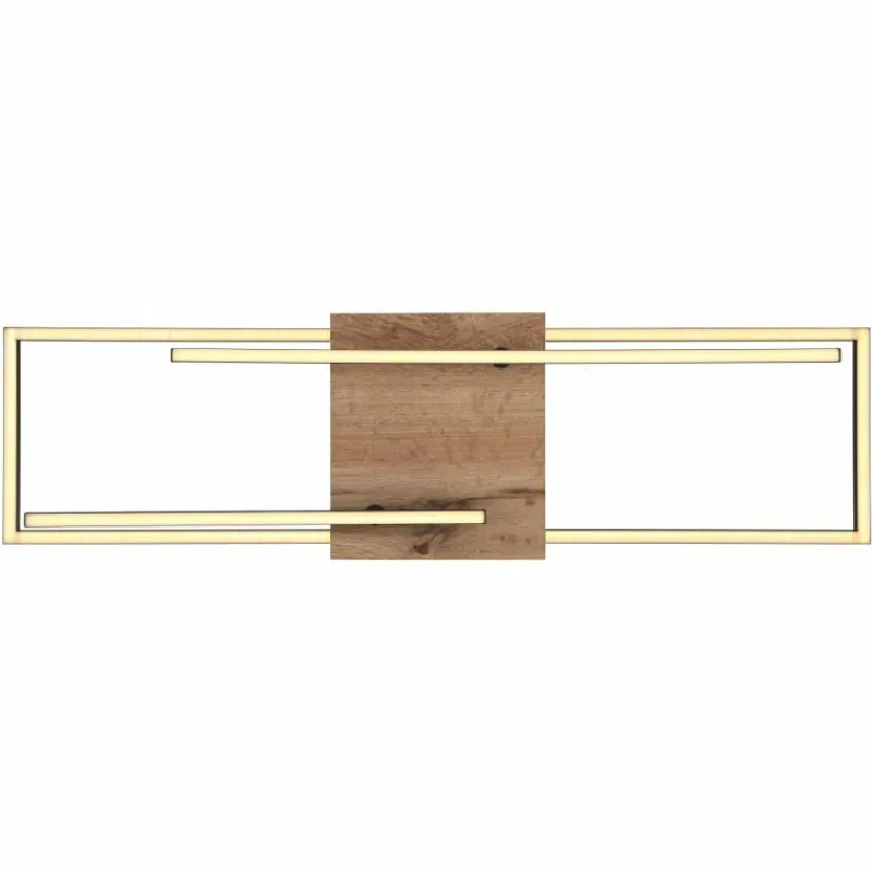 Luminaires Scandinaves-Luminaires Globo Lighting Plafonnier Globo KENDRA LED Bois clair, Couleur bois, Noir, 1 lumière