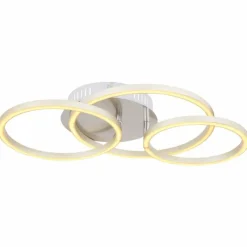 Luminaires Globo Lighting Plafonnier Globo KENDY LED Nickel mat, 1 lumière* Éclairage Led