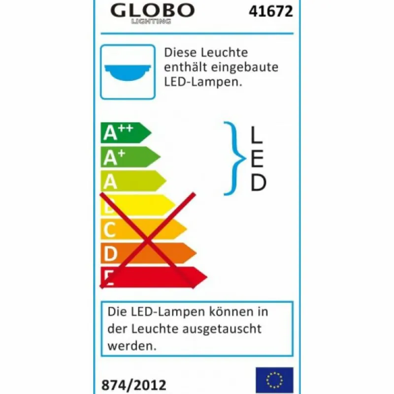Luminaires Globo Lighting Plafonnier Globo KIRSTEN LED Blanc, 24 lumières* Éclairage Led