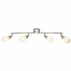 Luminaires Globo Lighting Plafonnier Globo KRISTALL Nickel mat, 4 lumières