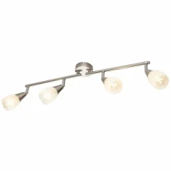 Luminaires Globo Lighting Plafonnier Globo KRISTALL Nickel mat, 4 lumières