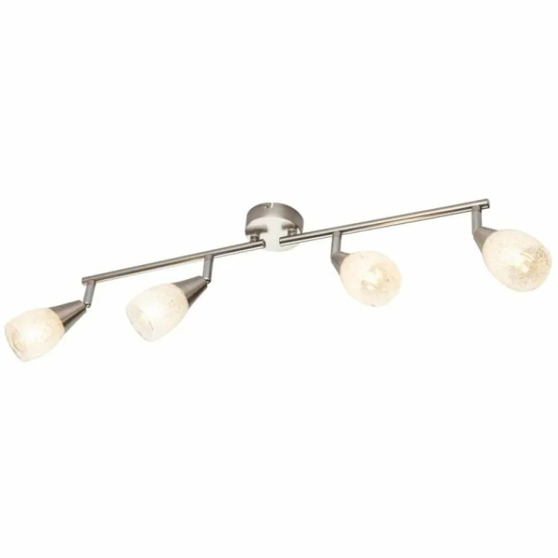Luminaires Globo Lighting Plafonnier Globo KRISTALL Nickel mat, 4 lumières