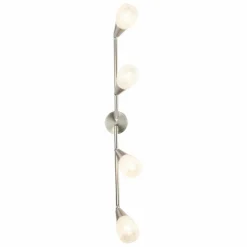 Luminaires Globo Lighting Plafonnier Globo KRISTALL Nickel mat, 4 lumières