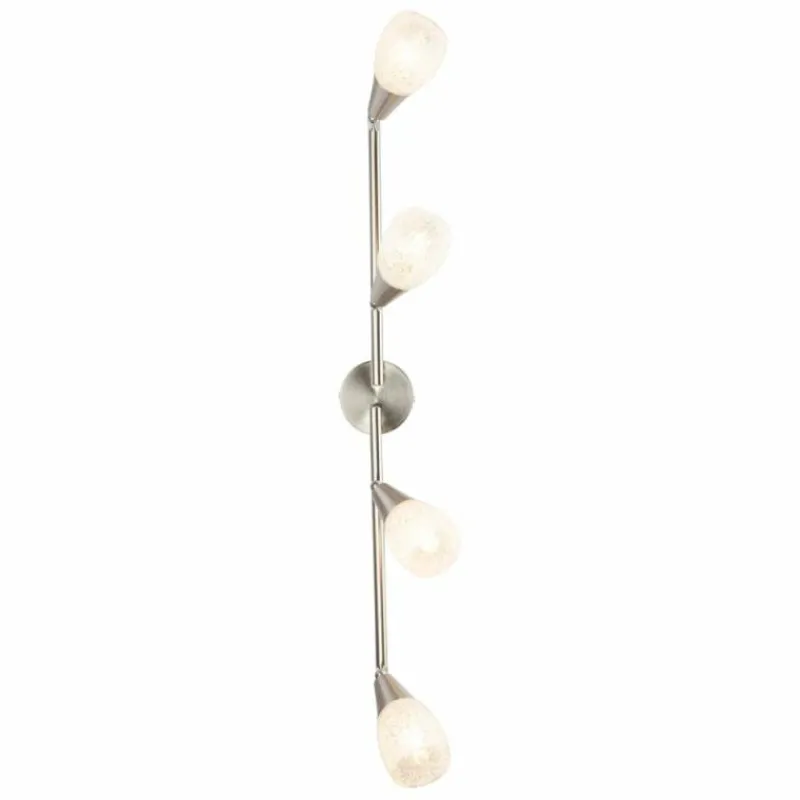 Luminaires Globo Lighting Plafonnier Globo KRISTALL Nickel mat, 4 lumières