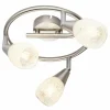 Luminaires Globo Lighting Plafonnier Globo KRISTALL Nickel mat, 3 lumières