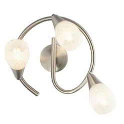 Luminaires Globo Lighting Plafonnier Globo KRISTALL Nickel mat, 3 lumières
