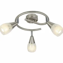 Luminaires Globo Lighting Plafonnier Globo KRISTALL Nickel mat, 3 lumières