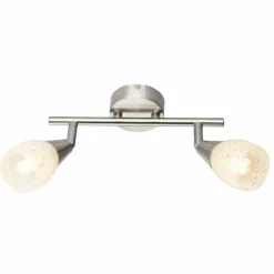 Luminaires Globo Lighting Plafonnier Globo KRISTALL Nickel mat, 2 lumières