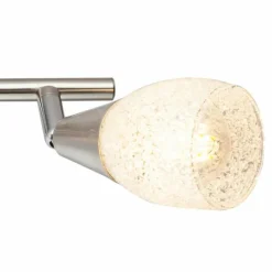 Luminaires Globo Lighting Plafonnier Globo KRISTALL Nickel mat, 2 lumières